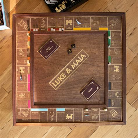 monopoly board wood